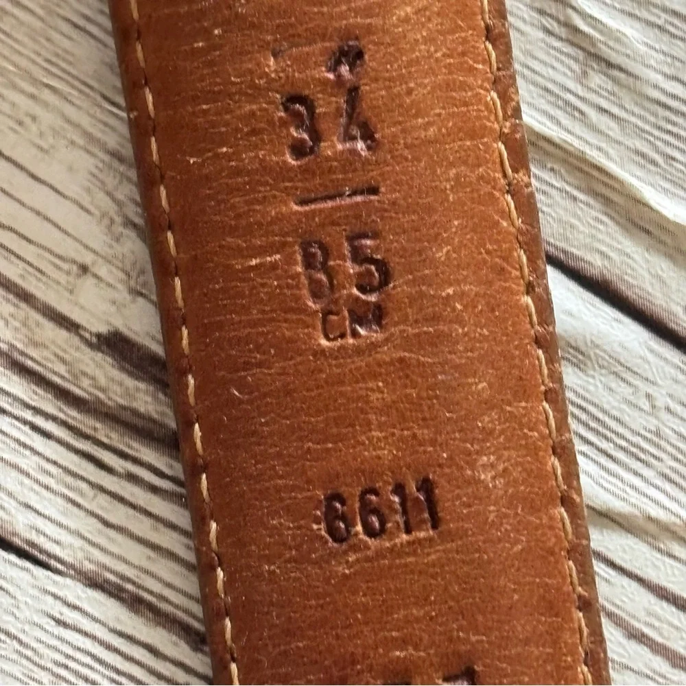 Coach Vintage Distressed Brown Belt Bag with Brass Buckle 34 Mens